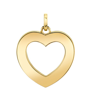 Large Open Heart with Charm Clip